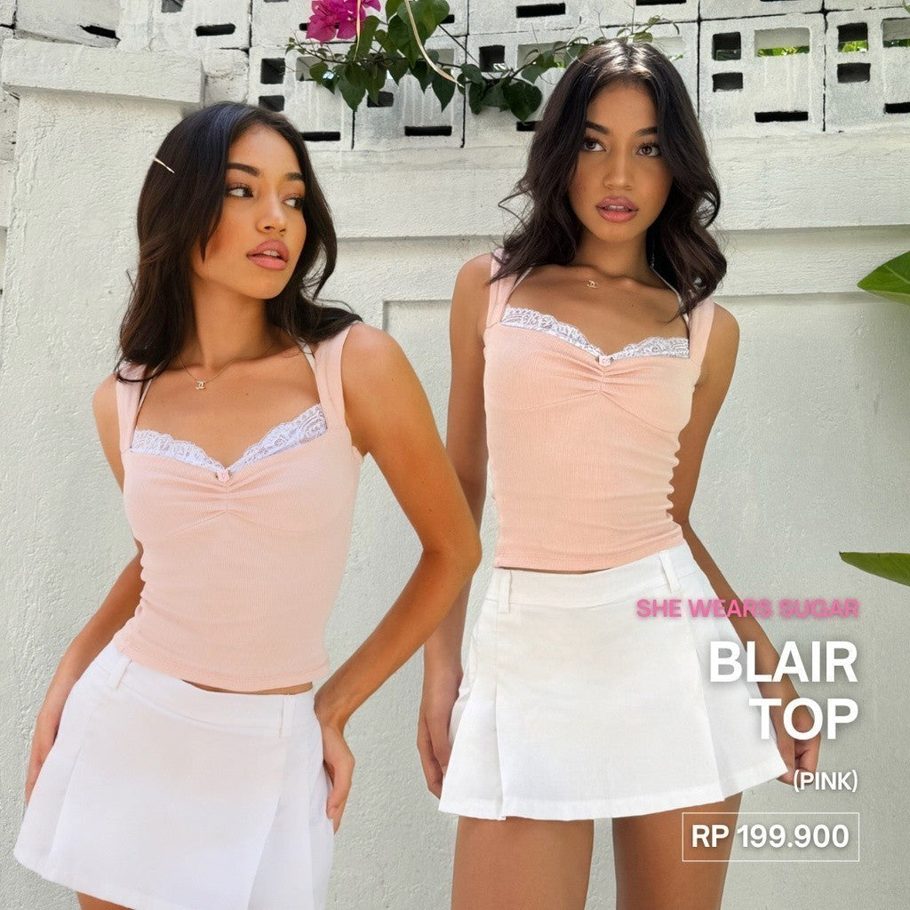 SHEWEARSSUGAR Blair Lace Halter Neck Knitted Tank Top