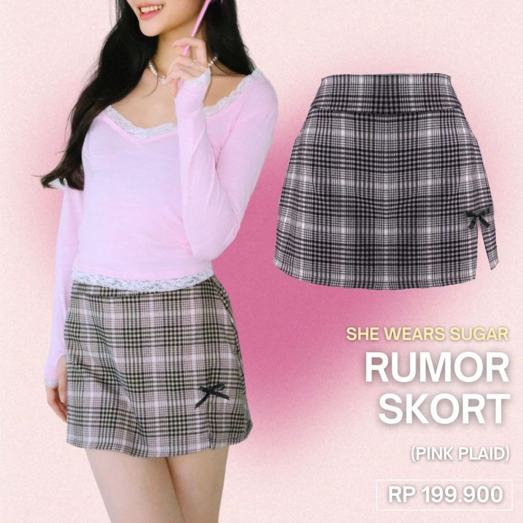 SHEWEARSSUGAR -- Rumour Skort | Skort Wanita | Outfit Korea