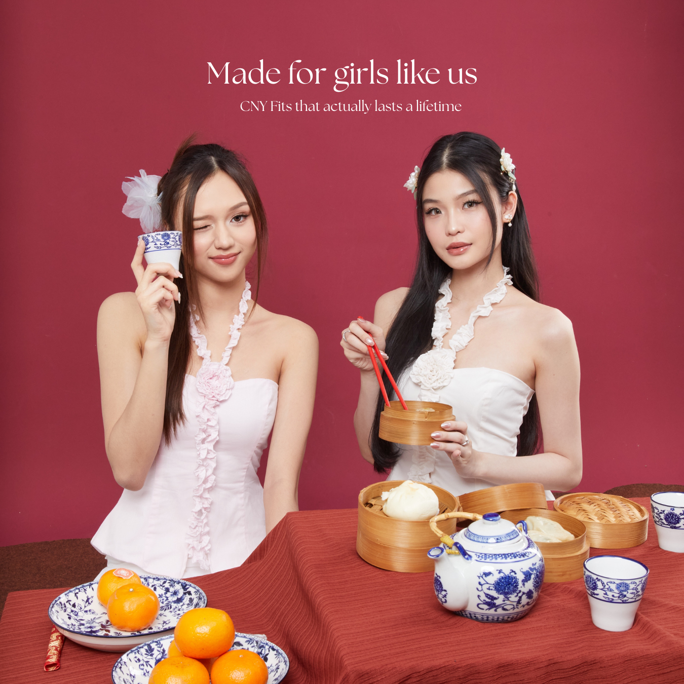 Shewearssugar – Serpenti Top | Wanita Peplum Premium Poplin Cotton Halter Neck Ruffle