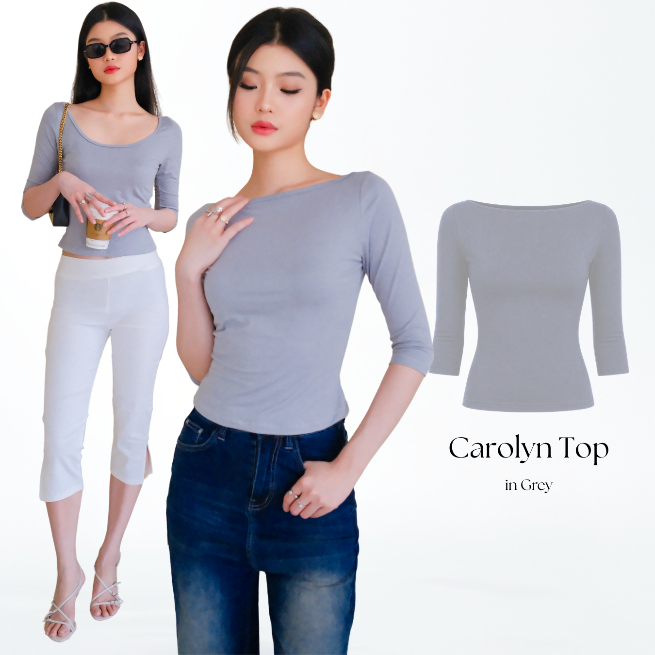 Carolyn Quarter Sleeve Top