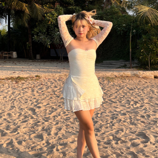 SHEWEARSSUGAR x ZETA BLANCO BALLERINA TOP | Top Wanita Atasan Lengan Panjang | Long Sleeve Top | Atasan Baju Wanita