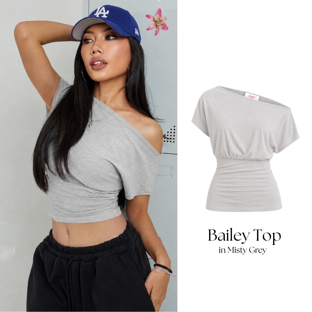 She Wears Sugar x Varrel Rievera – Bailey Fitted Top | Kaos Wanita Fitted Tee T Shirt Wanita Atasan Cewe Korean Style Fit Body