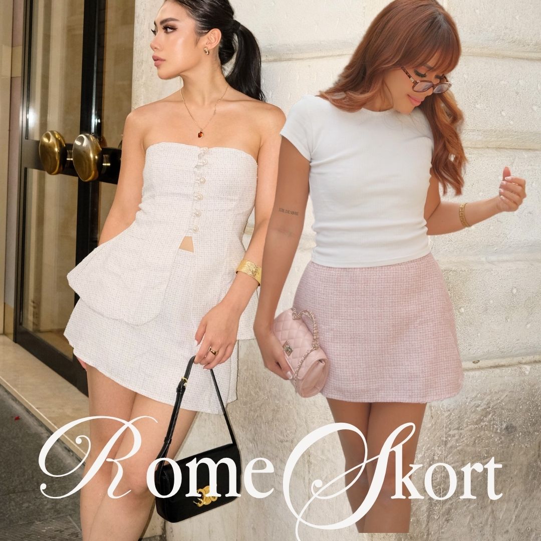Shewearssugar - Rome Skort | Skort Wanita | Bawahan Wanita | Coquette Aesthetic