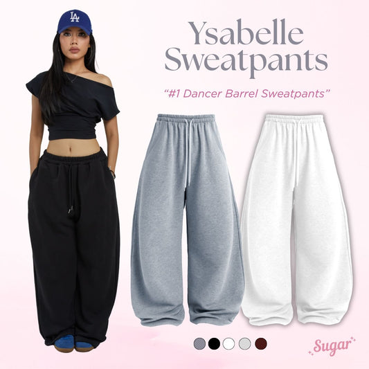 She Wears Sugar x Varrel Rievera – Ysabelle Oversized Sweatpants | Jogger Wanita Loose Fit Summer Bali Outfit Streetwear