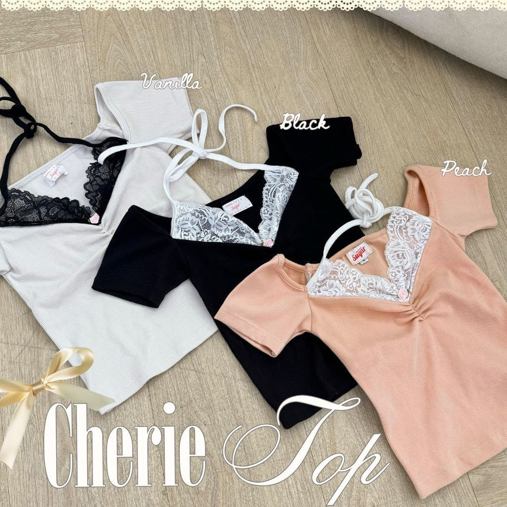 She Wears Sugar -- CHERIE TOP | Tank Top Wanita | Atasan Wanita | Coquette Aesthetic