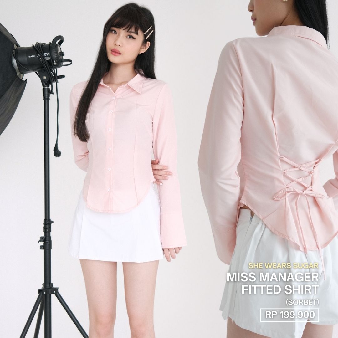 SHEWEARSSUGAR x SHAGUFFTA - Miss Manager Shirt | Shirt Wanita Ngantor | Atasan Wanita Kemeja