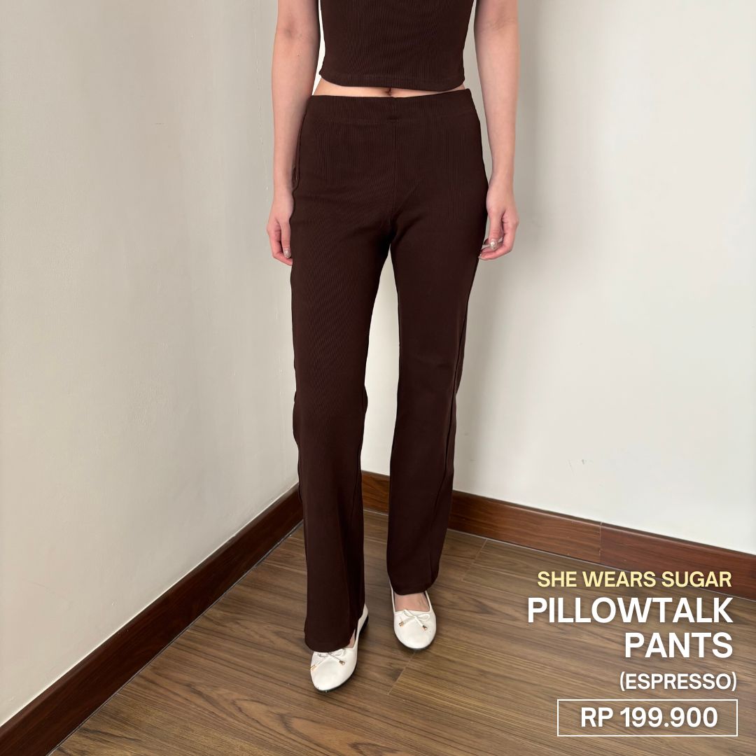 SHEWEARSSUGAR | Pillowtalk Pants | Celana Panjang Wanita | Bawahan Wanita | Flare Pants | Celana Tidur Wanita | Celana Santai | Celana Casual Wanita