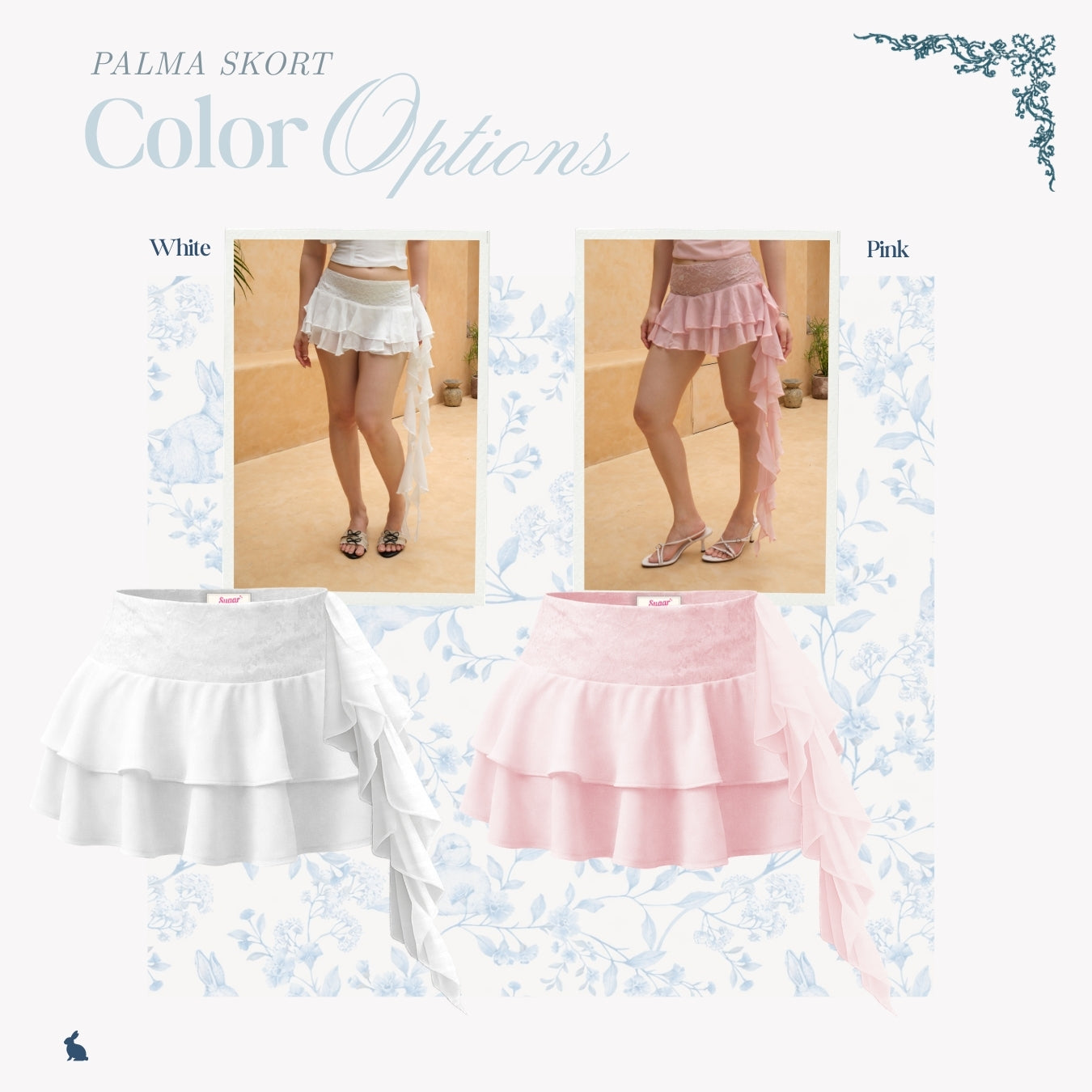 She Wears Sugar x Isabella – Palma Skort | Skort Wanita Rok Celana Wanita Ruffle Skirt Skort Wanita Mini Bawahan Wanita Outfit Korea Coquette Style