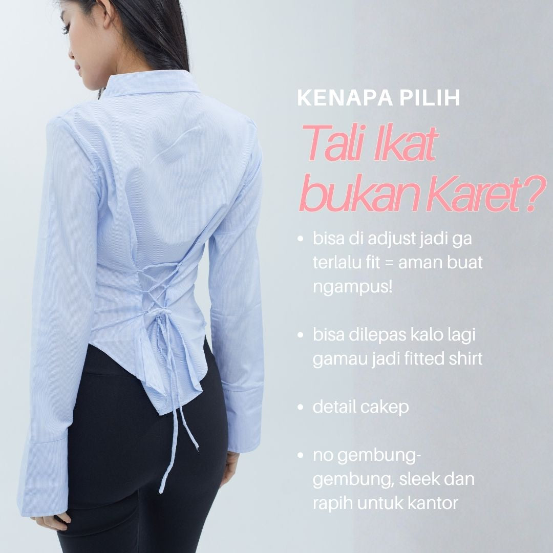 She Wears Sugar – Miss Manager Shirt | Atasan Wanita Kemeja Shirt Wanita Ngantor Outfit Kampus Korean Style Fit Body