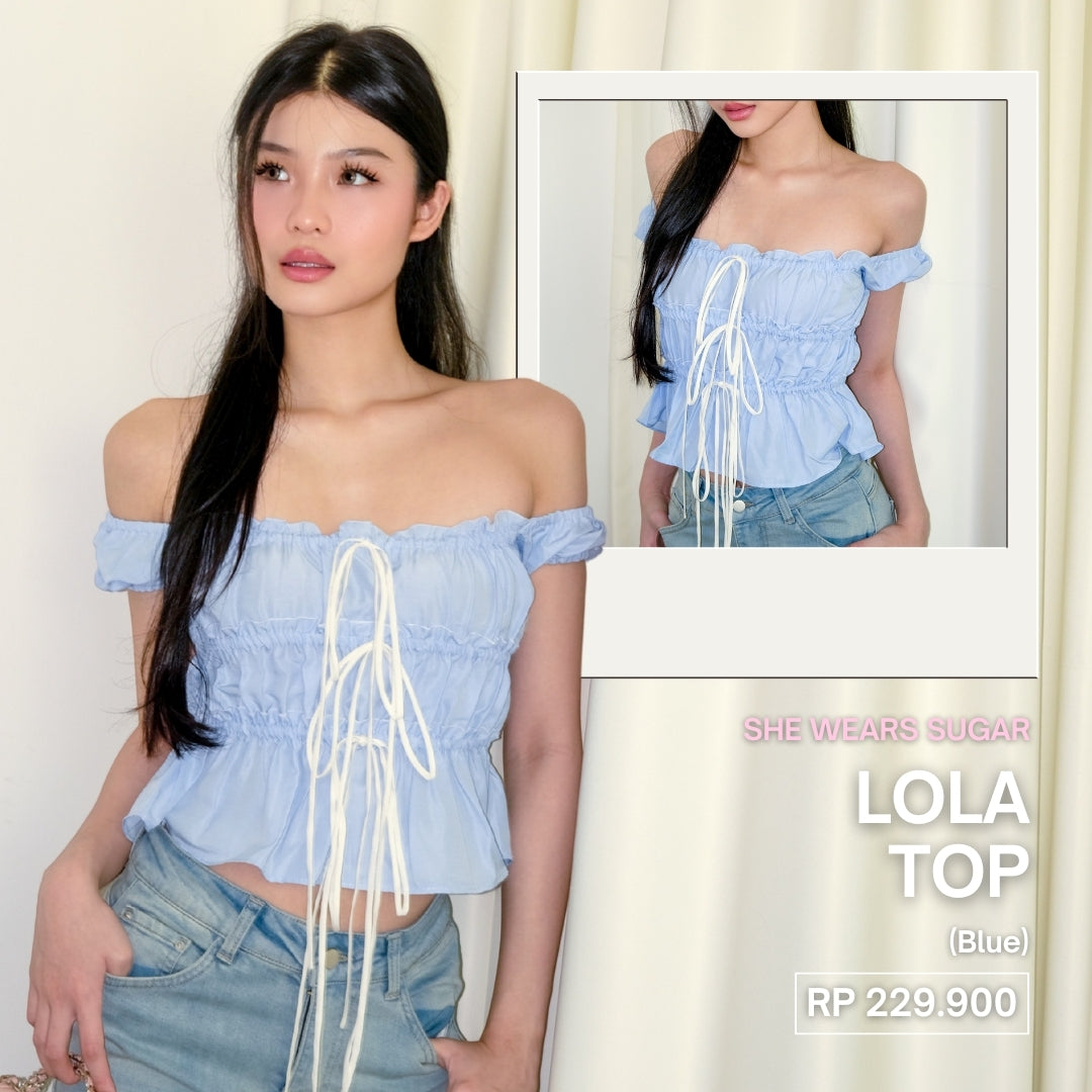 Shewearssugar LOLA TOP | Pakaian Wanita | Atasan Wanita | Coquette Top