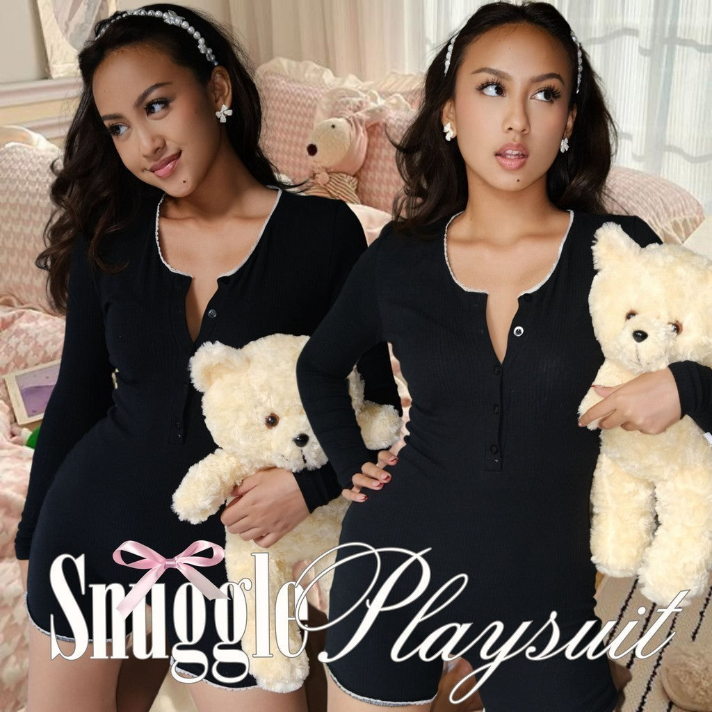 She Wears Sugar -- Snuggle Playsuit | Playsuit Wanita | Jumpsuit | Overall Wanita | Onesies
