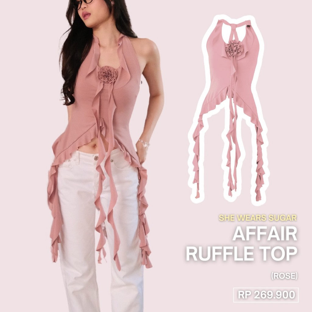 She Wears Sugar – Affair Top | Halter Top Wanita Summer Bali Outfit Korean Style Coquette Resort Wear