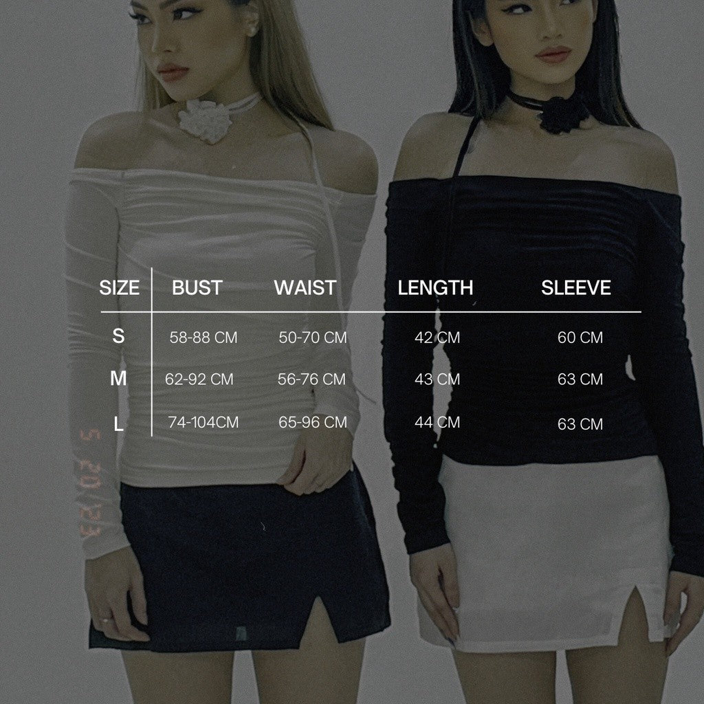 SHEWEARSSUGAR Basics - The Prettiest Top | Top Wanita | Atasan Lengan Panjang | Long Sleeve Top | Atasan Baju Wanita | Off Shoulder Top