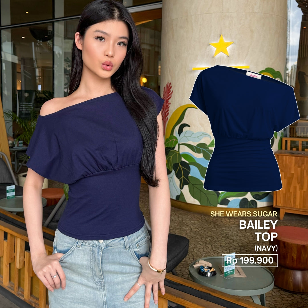 SHEWEARSSUGAR X VARREL RIEVERA —Bailey Fitted Top | T - Shirt Wanita | Atasan Baju | Wanita Cewe | Kaos Wanita | Blouse Fitted Tee
