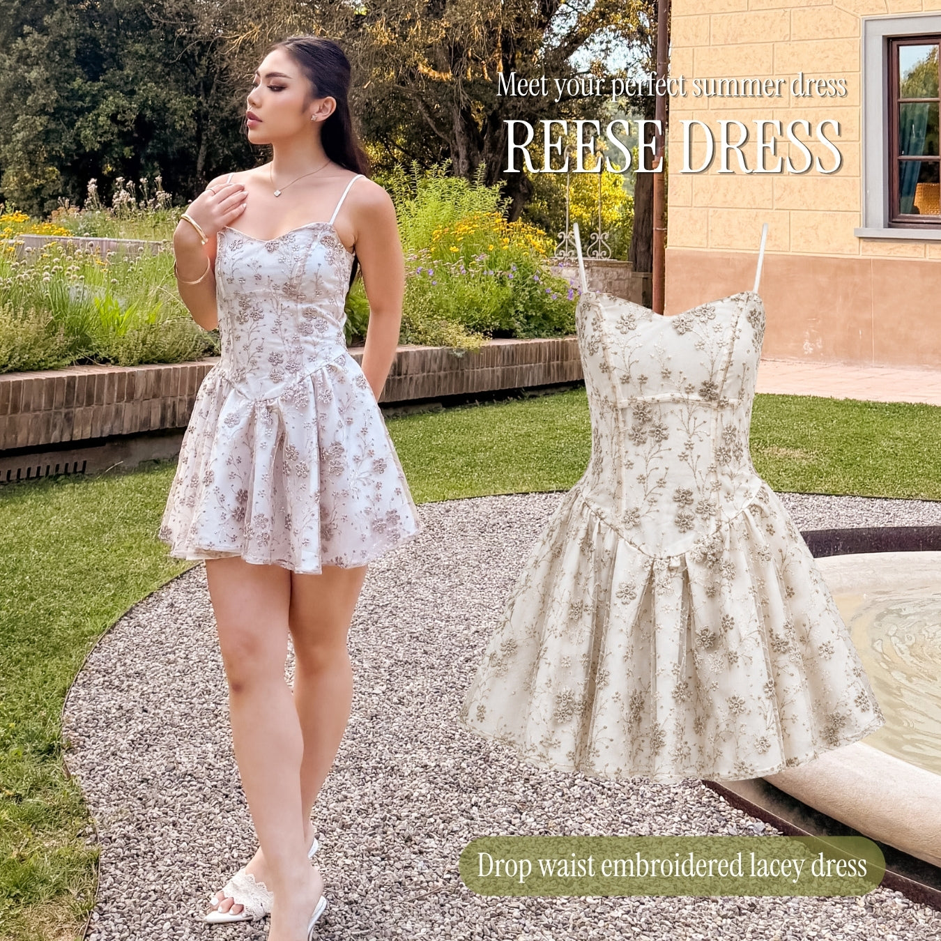 She Wears Sugar – Reese Dress | Floral Wanita Party Wedding Mini Dress Summer Bali Outfit