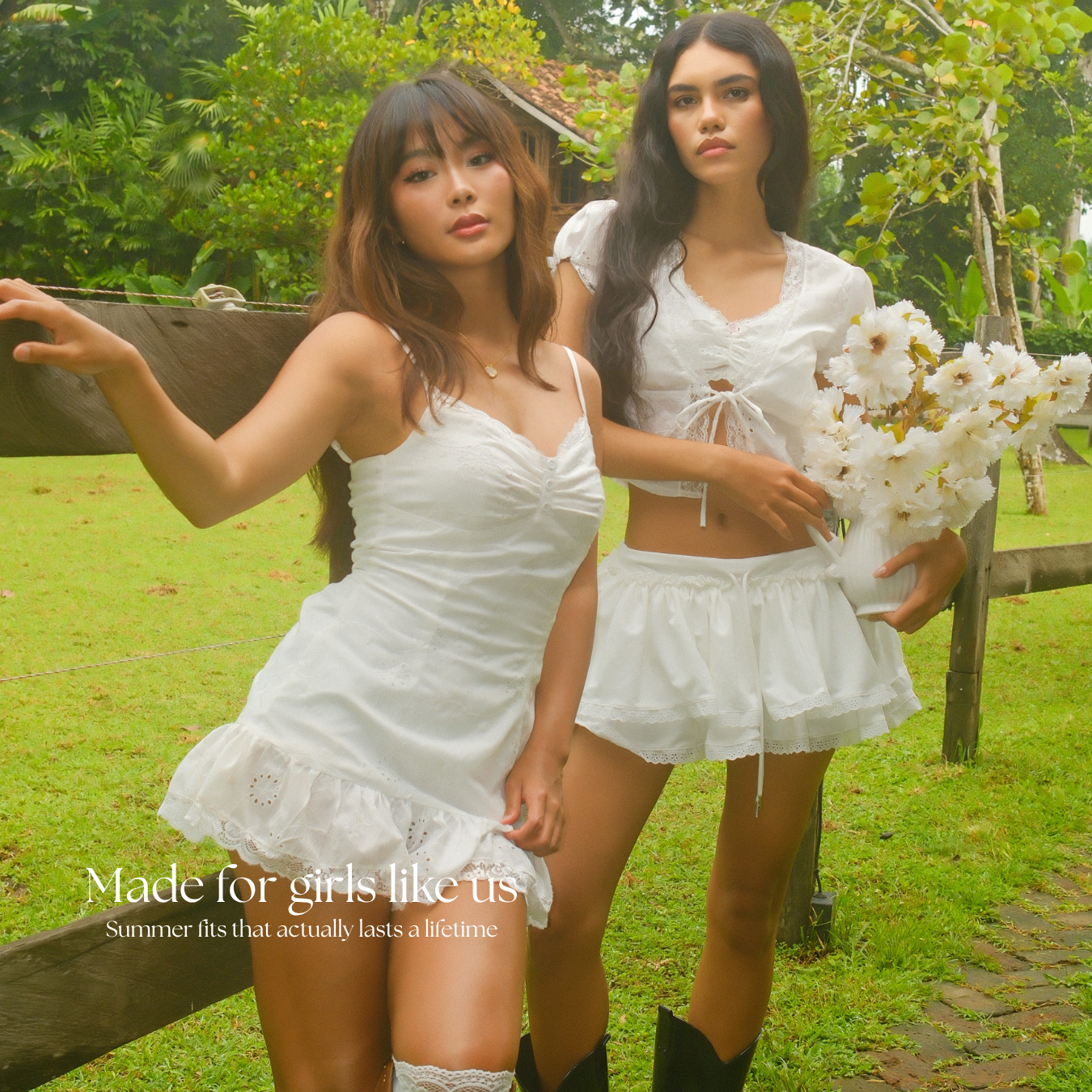 She Wears Sugar x Isabella – Nancy Dress | Dress Wanita Mini Summer Dress Dress Korea Gaun Putih Coquette Lace Fit Body