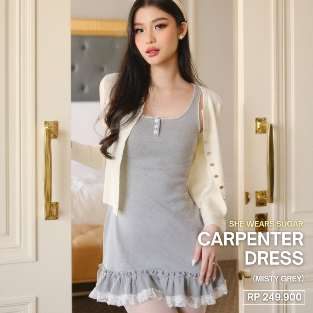 She Wears Sugar – Carpenter Dress | Dress Wanita Mini Dress Korea Outfit Korean Style Coquette Aesthetic Fit Body