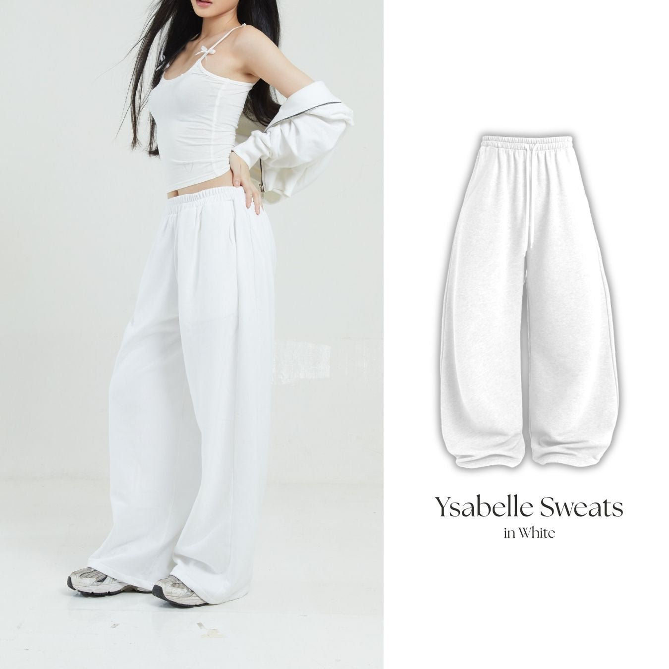 She Wears Sugar x Varrel Rievera – Ysabelle Oversized Sweatpants | Jogger Wanita Loose Fit Summer Bali Outfit Streetwear