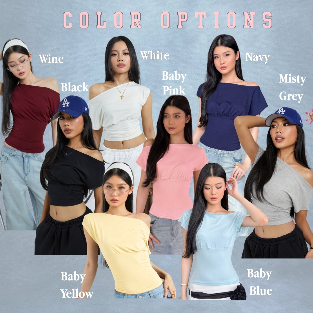She Wears Sugar x Varrel Rievera – Bailey Fitted Top | Kaos Wanita Fitted Tee T Shirt Wanita Atasan Cewe Korean Style Fit Body