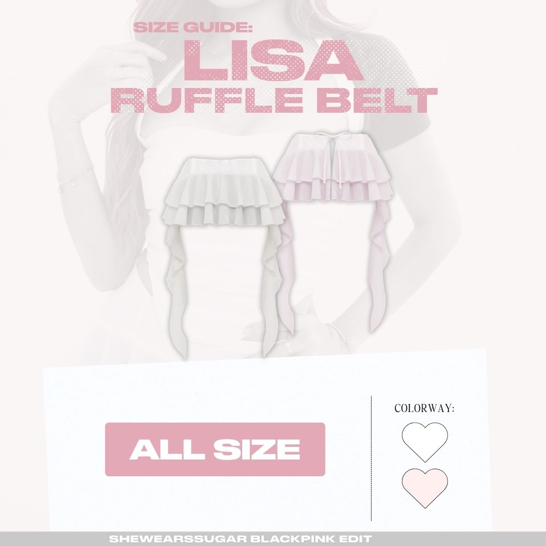 Shewearssugar -- Lisa Ruffle Belt | Lace Pinggang | Blackpink Konser Outfit