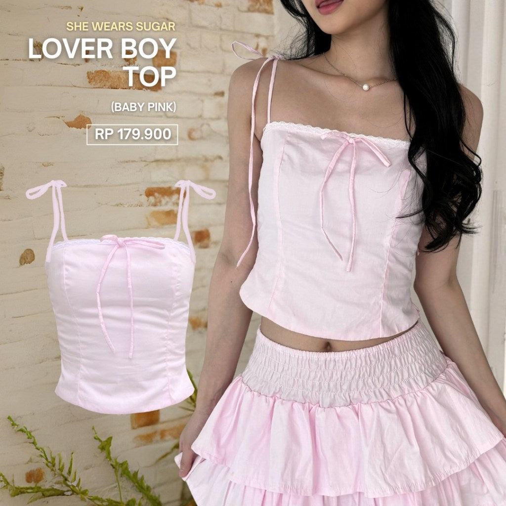 Shewearssugar LOVER BOY TOP | Atasan Wanita | Outfit Korea | Pakaian Wanita