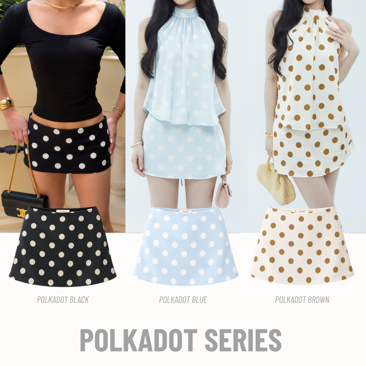 She Wears Sugar – Bon Bon Skort | Rok Celana Wanita Skort Wanita Low Waist Korean Style Bawahan Wanita Summer Bali Outfit