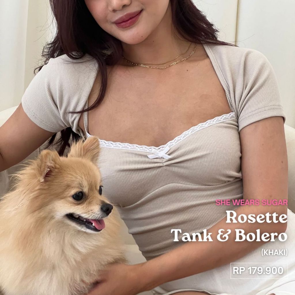 SHEWEARSSUGAR  Rosette Top | Atasan Wanita | Top Wanita Renda | Top Pita | Beach Wear