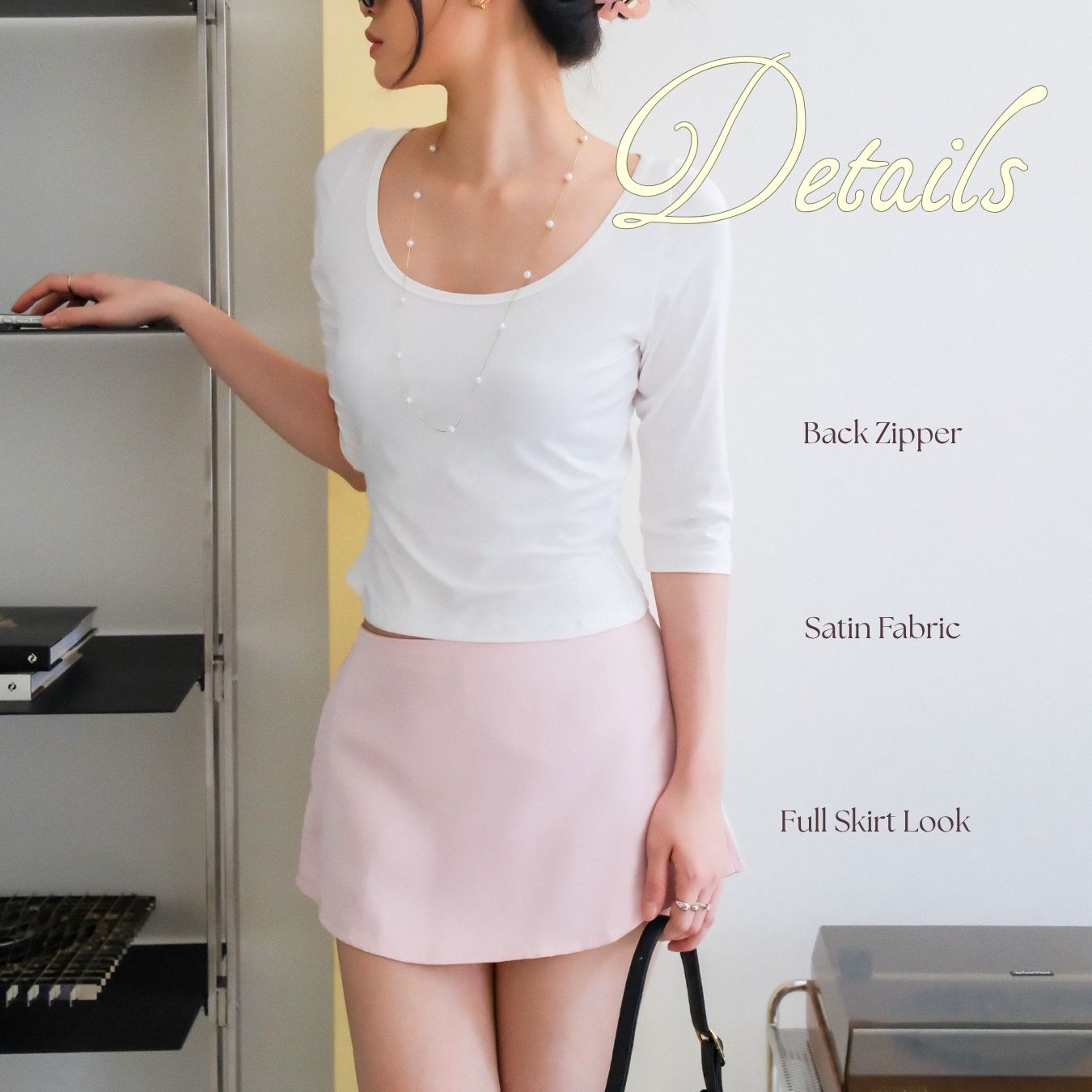 She Wears Sugar x Isabella – Posie Micro Skort | Skort Wanita Low Waist Mini Rok Celana Y2K Outfit Fit Body