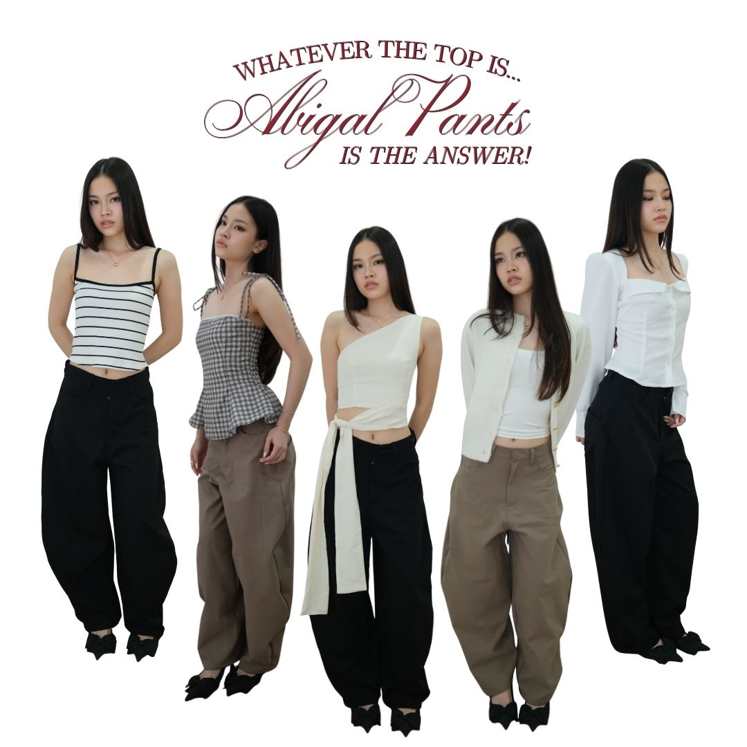 She Wears Sugar – Abigail Pants | Barrel Pants Low Waist Wide Leg Korean Style Daily Wear Casual Outfit