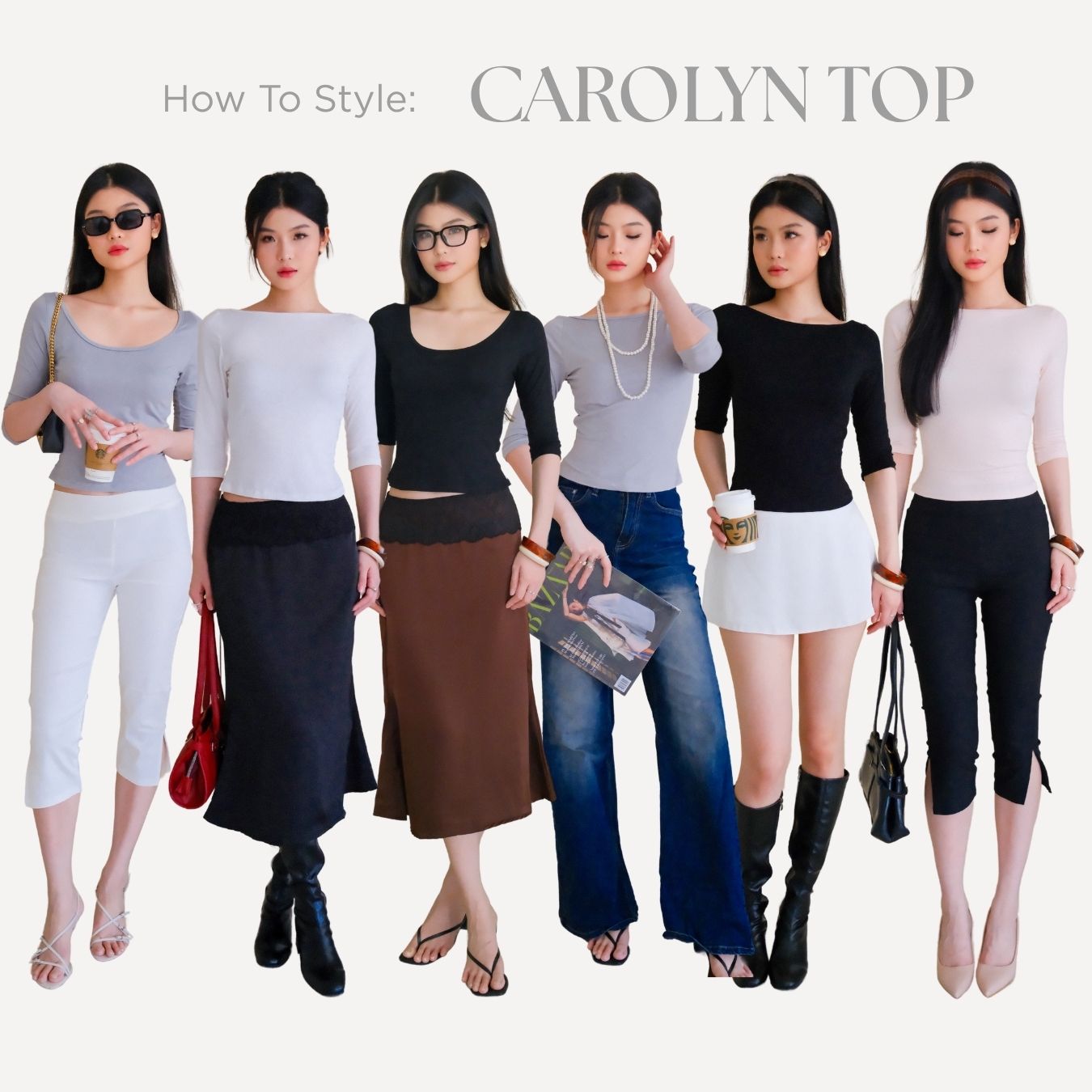 Carolyn Quarter Sleeve Top