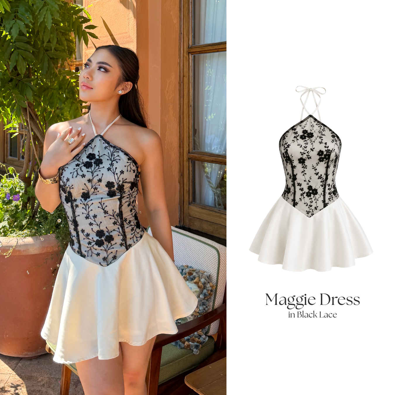 She Wears Sugar – Maggie Mini Dress | Mini Dress Wanita Halter Neck Dress Party Dress Dres Korea Coquette Outfit Fit Body