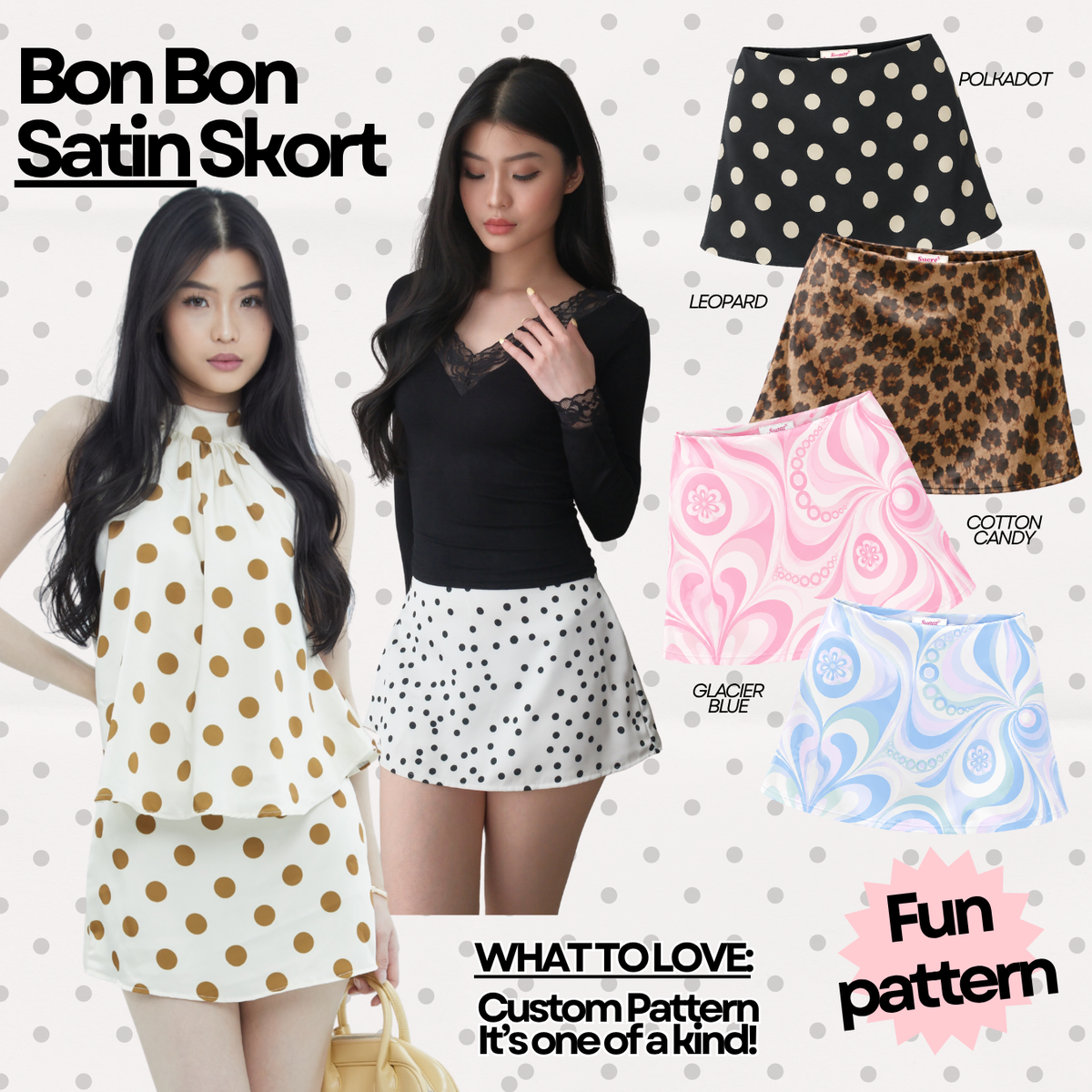 She Wears Sugar – Bon Bon Skort | Rok Celana Wanita Skort Wanita Low Waist Korean Style Bawahan Wanita Summer Bali Outfit