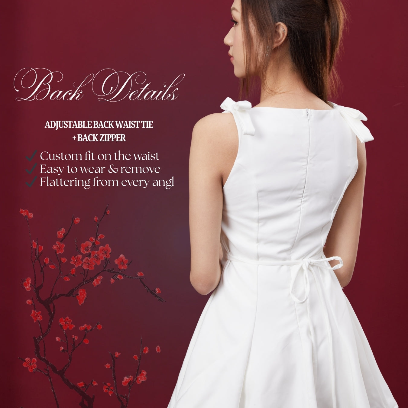 She Wears Sugar – Heiress Dress | Wanita Midi Premium Semi Wool Fit & Flare Ribbon