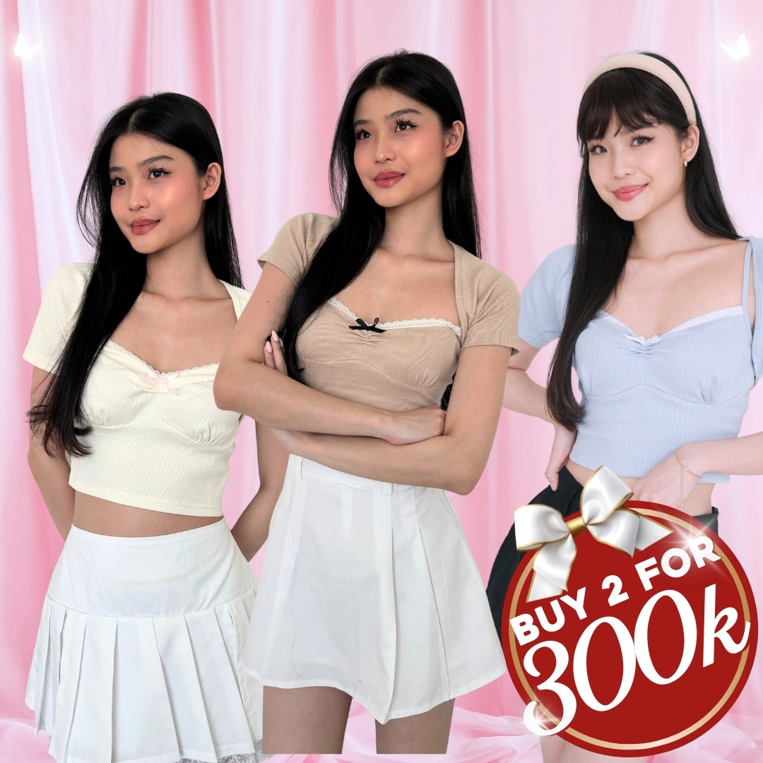 SHEWEARSSUGAR  -- Rosette Top | Atasan Wanita | Top Wanita Renda | Top Pita | Beach Wear