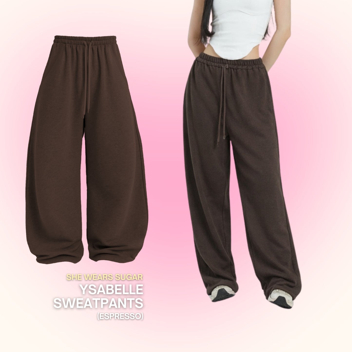 SHEWEARSSUGAR X VARREL RIEVERA — Ysabelle  Oversized Sweatpants | Loose Pants | Celana Panjang Wanita | Jogger Dancer Pants