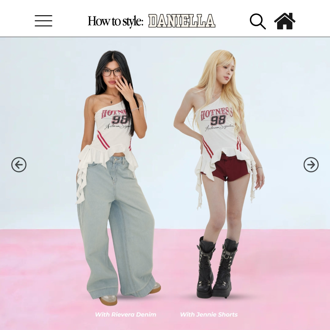 SHEWEARSSUGAR X VARREL RIEVERA — Daniella Top | Atasan Baju Wanita Kekinian Casual