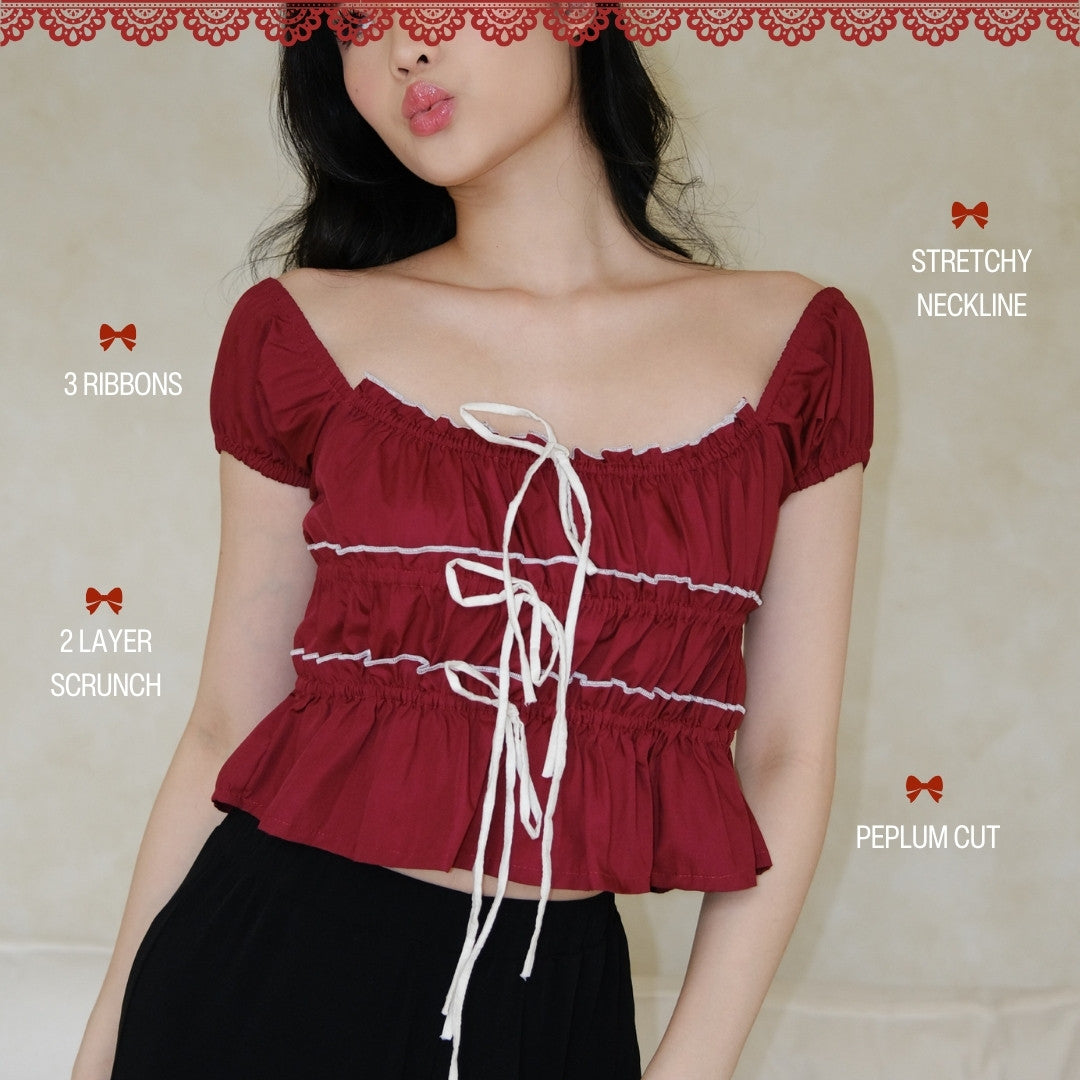 Shewearssugar LOLA TOP | Pakaian Wanita | Atasan Wanita | Coquette Top