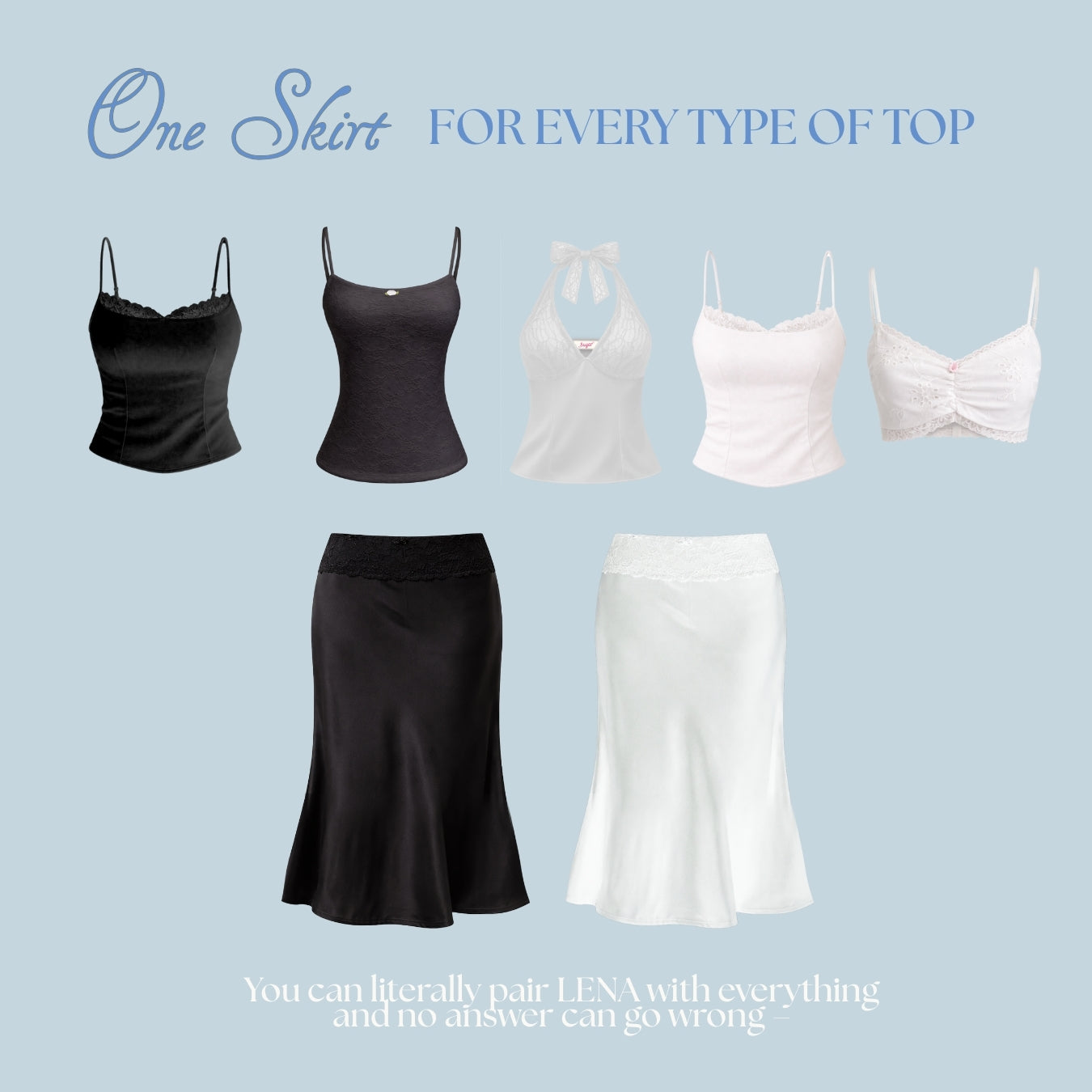 She Wears Sugar x Isabella – Lena Lace Midi Skirt | Rok Wanita Midi Lace Skirt Rok Renda Korean Style