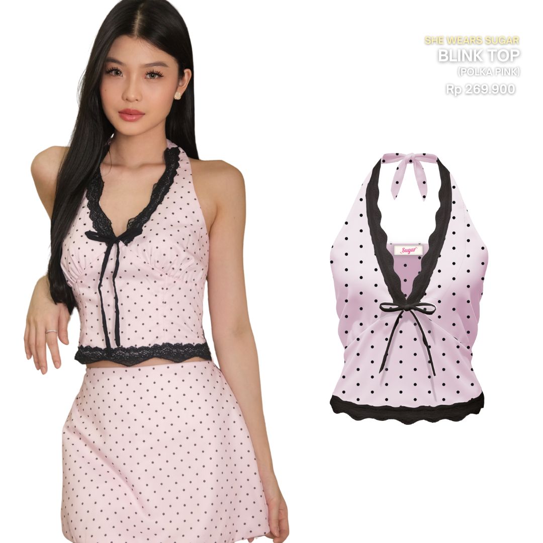 She Wears Sugar – Blink Top | Atasan Wanita Stylish Baju Atasan Wanita Terbaru Y2K Top Korean Style Konser Outfit