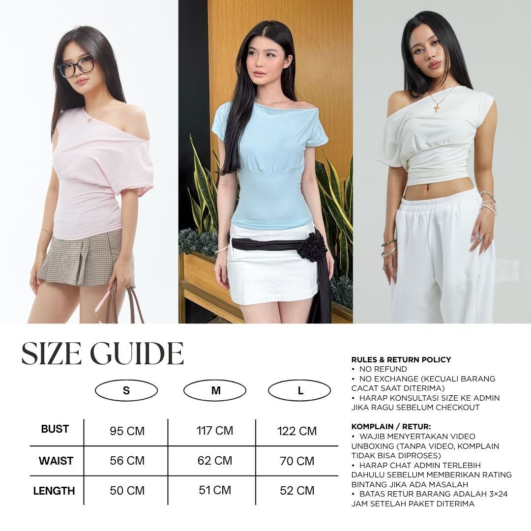 She Wears Sugar x Varrel Rievera – Bailey Fitted Top | Kaos Wanita Fitted Tee T Shirt Wanita Atasan Cewe Korean Style Fit Body