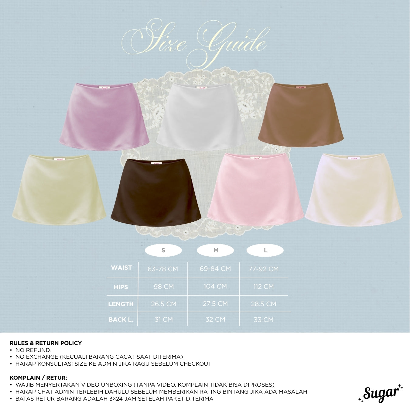 She Wears Sugar x Isabella – Posie Micro Skort | Skort Wanita Low Waist Mini Rok Celana Y2K Outfit Fit Body