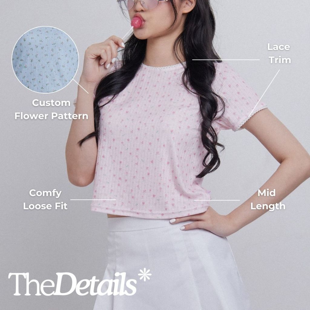 SHEWEARSSUGAR COZY -  BABY TEE | Pakaian Wanita | Top Wanita | Baju Korea | Coquette Outfit