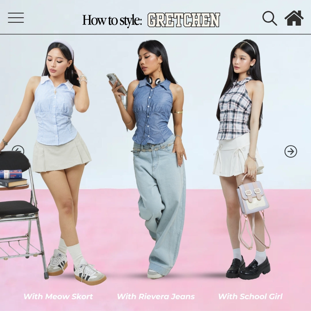 SHEWEARSSUGAR X VARREL RIEVERA — Gretchen Shirt | Kemeja Atasan Wanita Lucu | Fitted Shirt | Coquette