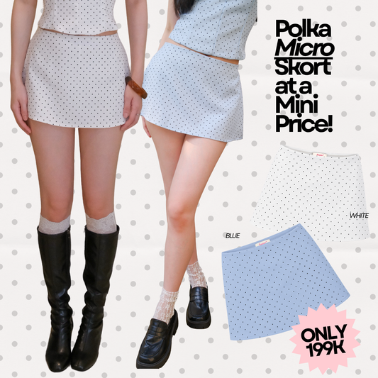 She Wears Sugar – Dottie Micro Skort | Skort Wanita Low Waist Mini Rok Celana Y2K Outfit Fit Body