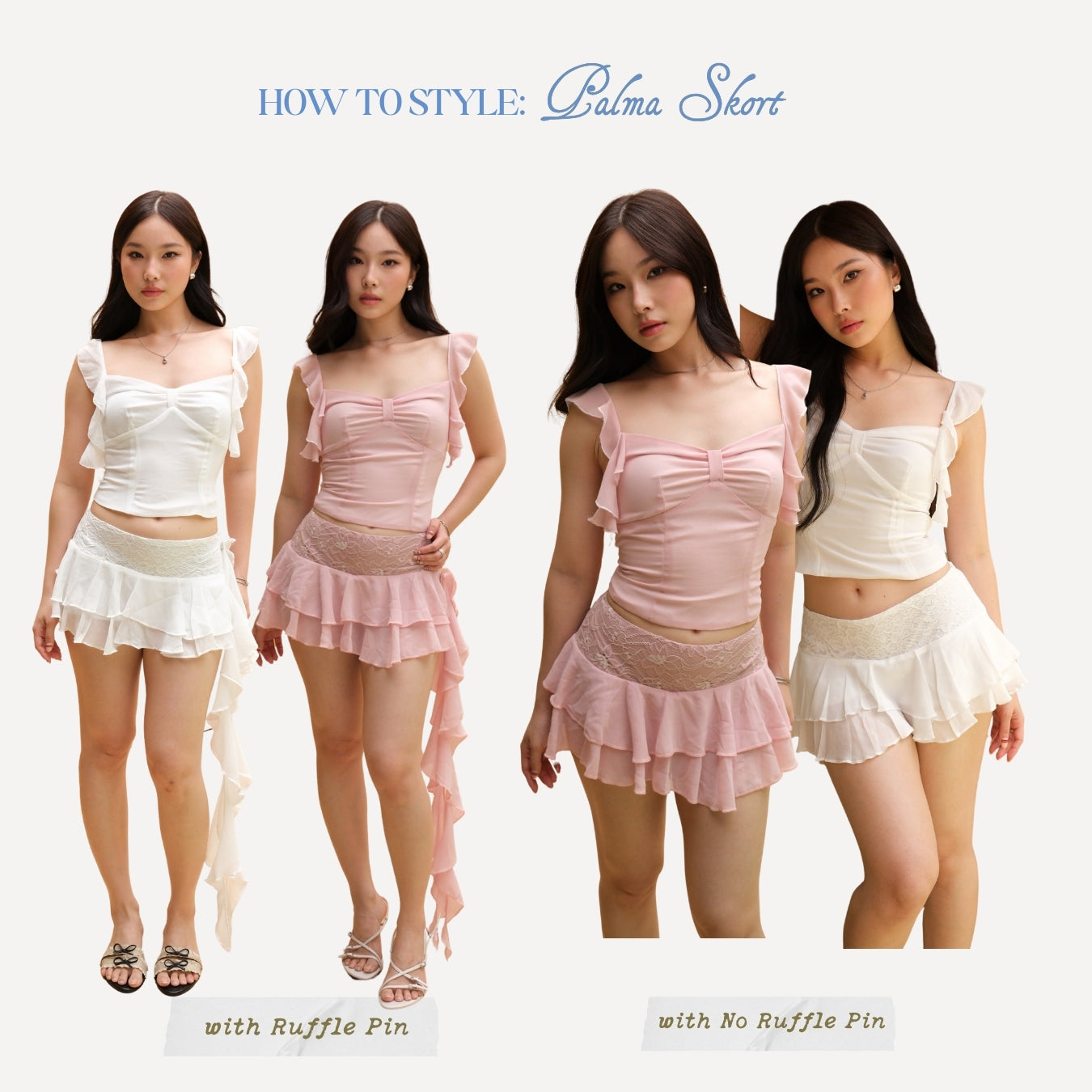 She Wears Sugar x Isabella – Palma Skort | Skort Wanita Rok Celana Wanita Ruffle Skirt Skort Wanita Mini Bawahan Wanita Outfit Korea Coquette Style