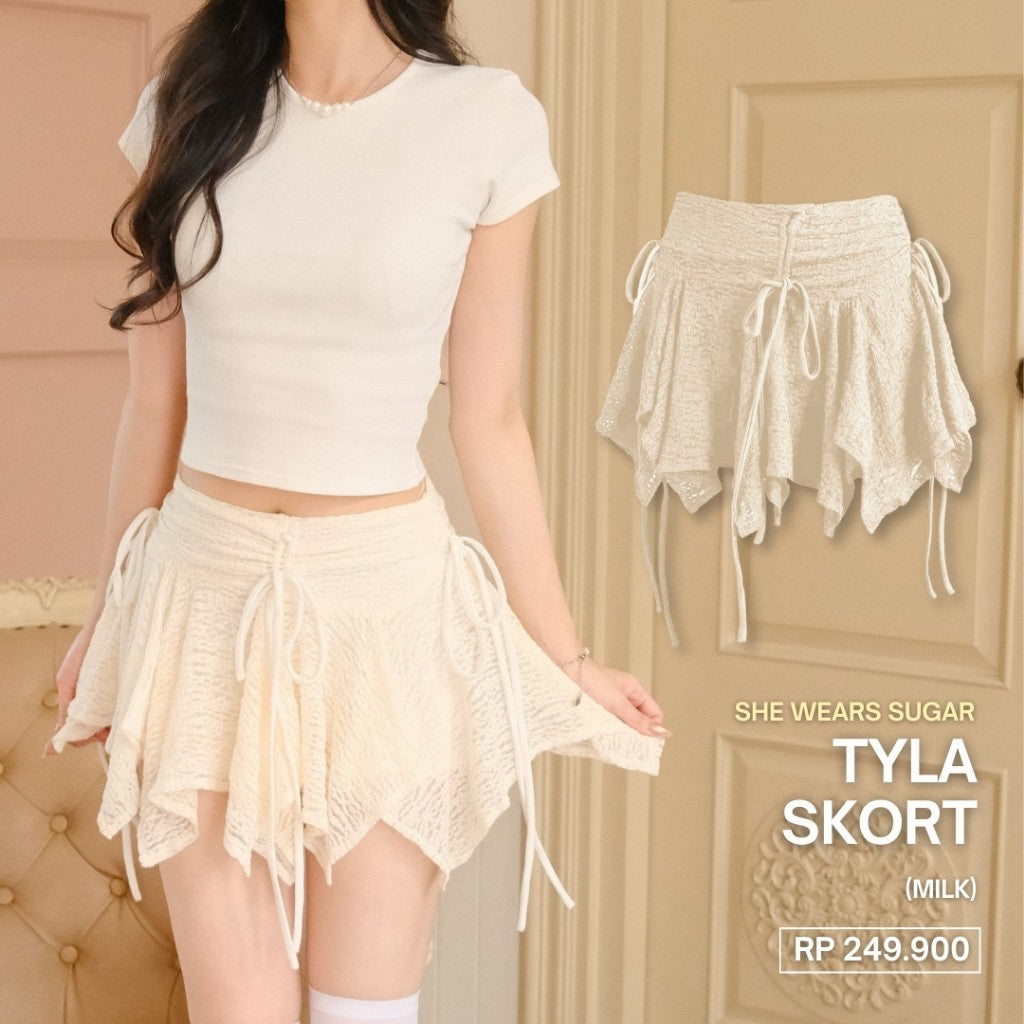 She Wears Sugar – Tyla Skort | Skort Wanita Rok Celana Wanita Outfit Korea Korean Style Bawahan Wanita Y2K Fit Body