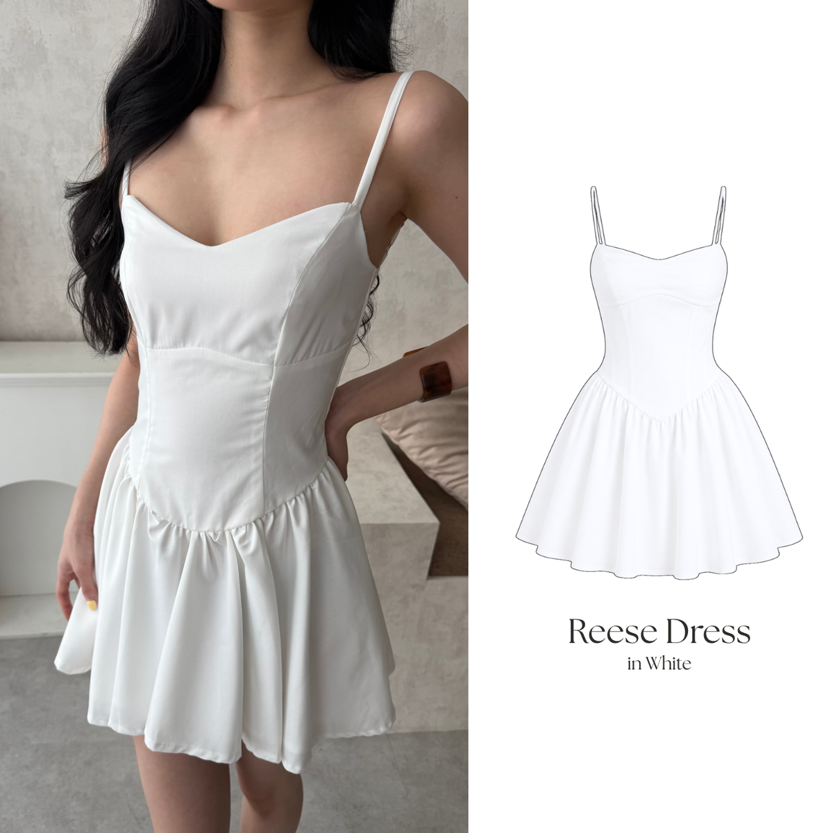 She Wears Sugar – Reese Dress | Floral Wanita Party Wedding Mini Dress Summer Bali Outfit