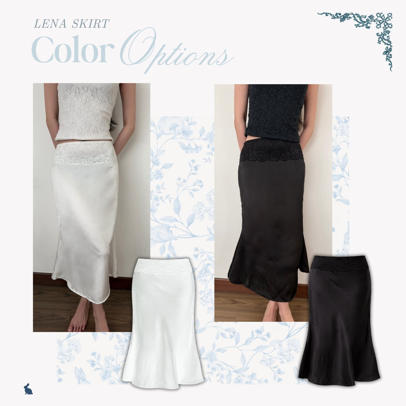 She Wears Sugar x Isabella – Lena Lace Midi Skirt | Rok Wanita Midi Lace Skirt Rok Renda Korean Style