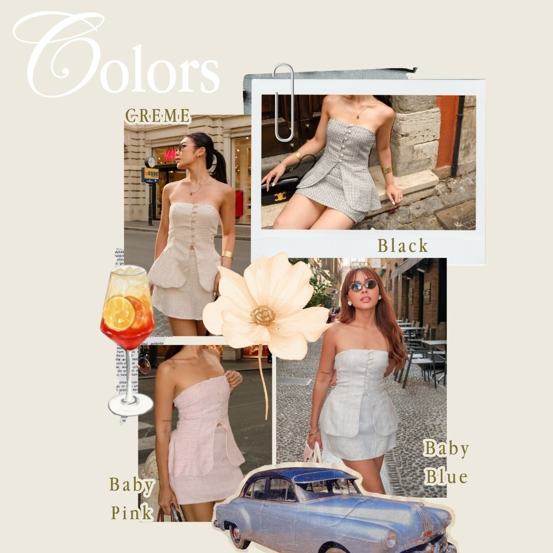 Shewearssugar - Lizzie Tweed Top | Pakaian Wanita | Atasan Wanita | Coquette Top