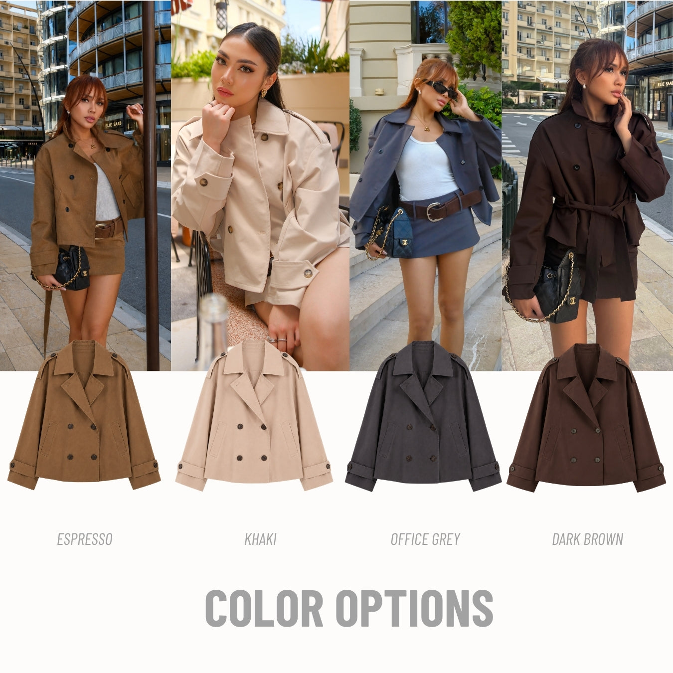 She Wears Sugar – Fairmont Trench Coat | Outer Wanita Trench Coat Korean Style Office Summer Bali Outfit Premium Wanita